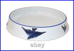 Antique Victoria Austria Blue Bird Childs Feeding Dish