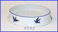 Antique Victoria Austria Blue Bird Childs Feeding Dish