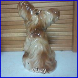 Art Deco German Porcelain Ceramic Brown Dog Terrier Perfume Lamp