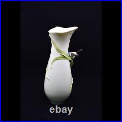 Art Nouveau Porcelain Bird Vase, Decorative Vase