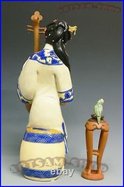 Art Pipa Musician Lady Bird Statue