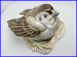 Augarten Porcelain Sparrow Bird Figure Figurine Porzellan Wien