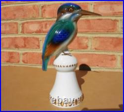BAVARIA GERMANY Hand Paint Porcelain KINGFISHER BIRD FIGURINE Rare Antique