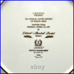 BOEHM BIRDS ANNUAL 7 OF 8 LIMITED EDITION PLATES LENOX 1970-1977 Set (no 1972)