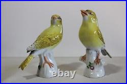 Beautiful Antique Pair Meissen Yellow Birds