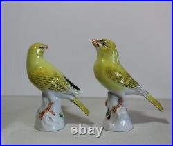 Beautiful Antique Pair Meissen Yellow Birds