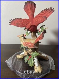 Beautiful Classic Porcelain By Homco Cardinals In Winter 8810