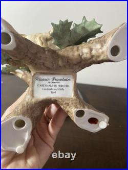 Beautiful Classic Porcelain By Homco Cardinals In Winter 8810