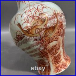 Beautiful Collectable Art Handmade Famille Rose Porcelain Bird Vase