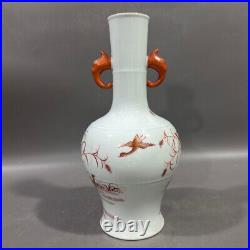 Beautiful Collectable Art Handmade Famille Rose Porcelain Bird Vase