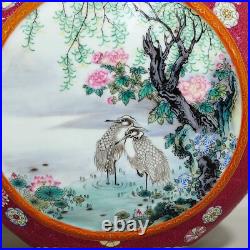 Beautiful Collectable Art Handmade Painting Famille Rose Porcelain Bird Vase