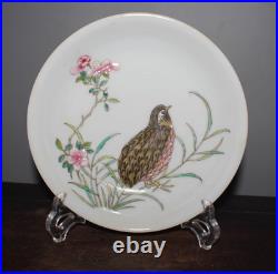 Beautiful Collectable Art Handwork Famille Rose Porcelain Bird Plate