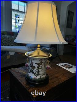 Beautiful Porcelain Songbirds Table Lamp, 13 Inches