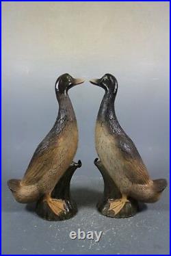 Beautiful chinese brown porcelain a pair duck