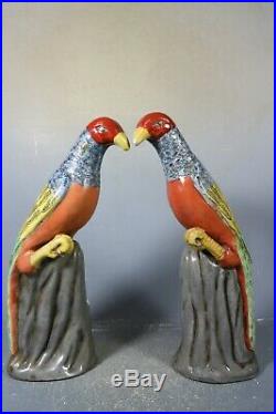 Beautiful chinese famille rose porcelain a pair bird