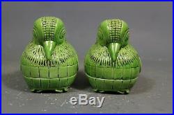 Beautiful chinese green glaze porcelain a pair mandarin Ducks