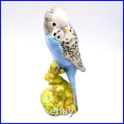 Beswick Parakeet Budgie Budgerigar Bird Figurine 7 Porcelain England Vintage