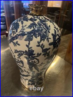 Blue&white Porcelain Vase, Flower &bird Vase Home Decor Centerpiece