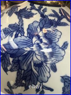 Blue&white Porcelain Vase, Flower &bird Vase Home Decor Centerpiece