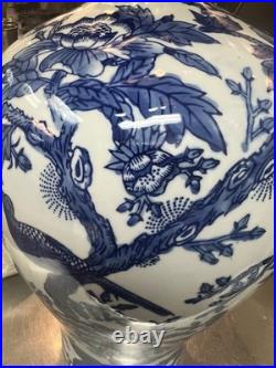 Blue&white Porcelain Vase, Flower &bird Vase Home Decor Centerpiece
