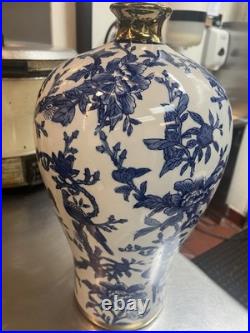 Blue&white Porcelain Vase, Flower &bird Vase Home Decor Centerpiece