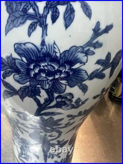 Blue&white Porcelain Vase, Flower &bird Vase Home Decor Centerpiece