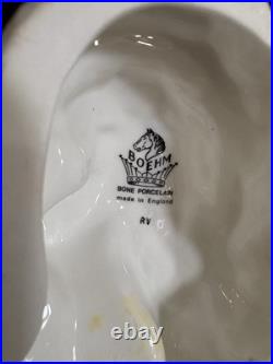 Boehm Bone Porcelain Bird Figurine, Hand Painted Multicolor Flowers