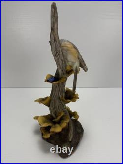 Boehm Bridled Tit Bird Porcelain Figurine 200-24 England Titmouse 9.75 Vintage