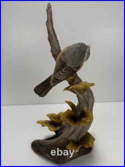 Boehm Bridled Tit Bird Porcelain Figurine 200-24 England Titmouse 9.75 Vintage