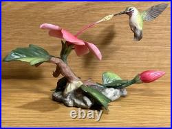 Boehm Calliope Hummingbird Hibiscus Porcelain Sculpture Limited Edition #495 USA