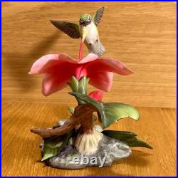 Boehm Calliope Hummingbird Hibiscus Porcelain Sculpture Limited Edition #495 USA