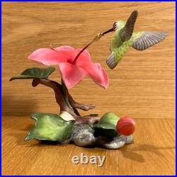 Boehm Calliope Hummingbird Hibiscus Porcelain Sculpture Limited Edition #495 USA