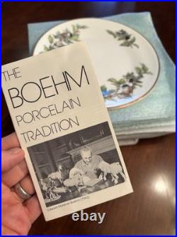 Boehm Chickadee and Holly Dinner Plates Set Of 8