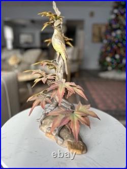 Boehm'Crested Flycatcher' #488 LE 500 Porcelain Bird Sculpture Figurine, 20