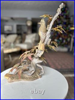 Boehm'Crested Flycatcher' #488 LE 500 Porcelain Bird Sculpture Figurine, 20