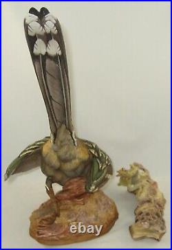 Boehm Porcelain BIRD Sculpture ROADRUNNER WITH HORNED TOAD 493