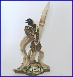 Boehm Porcelain Bobolink On Cornstalk 475 Bird Figurine Statue USA Vintage Mint