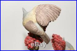 Boehm Porcelain Tufted Titmouse Pair Bird Figurine Statue Vintage Misprinted 479