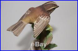 Boehm Porcelain White Throated Sparrow 430 T Bird Figurine Statue USA Vintage
