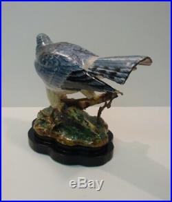 Bronze Porcelain Art Deco Style Art Nouveau Style Wildlife Bird Harrier Figurine