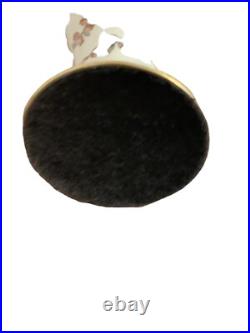 CRACKLED Porcelain VASE BIRDS BLOSSOMS White Gilded Gold Double Handled Vase 11