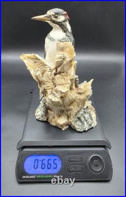 Capodimonte Italy Vintage Porcelain Woodpecker Bird Figurine Signed 96/500