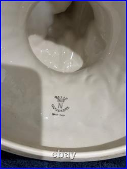 Capodimonte Porcelain Bird sculpture Hand Painted Glossy Art Pottery Italy