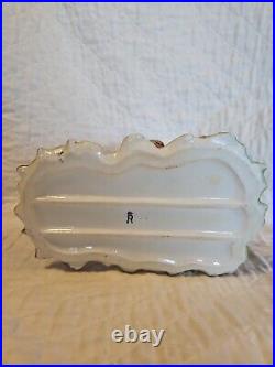 Capodimonte Porcelain Figurine Tramp on Bench Feeding Birds Large Size