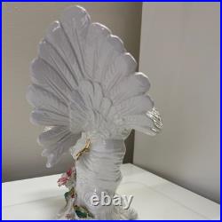 Capodimonte Porcelain Figurine White Gold Dove Love Birds Oro Zecchino 24k Italy