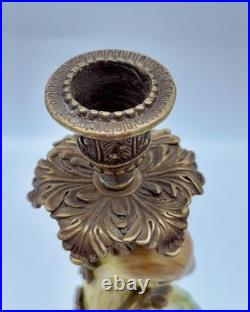 Ceramic Parrot Candle Holder Blue & Green, Handmade Vintage