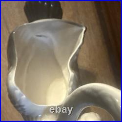 Ceramic Swan Bird Figurines Pair Decorative Swan Figurine Set