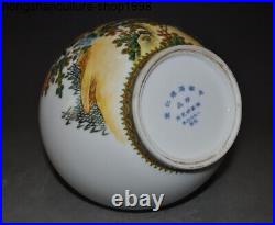 China Ancient wucai porcelain auspicious Feng Shui bird Peach statue vase bottle