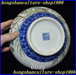 China Blue&white wucai porcelain chrysanthemum bird statue Bottle Pot Vase Jar