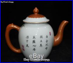 China Enamel Color Porcelain Bird Flower Teapot Wine Kettle Flask Flagon Bottle